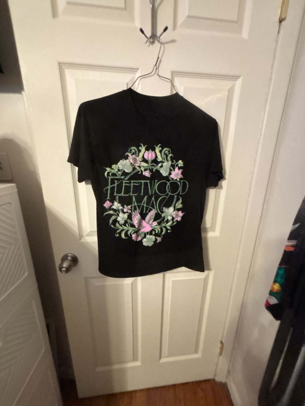Fleetwood Mac Floral Circle Logo Band T-Shirt Black Size L
